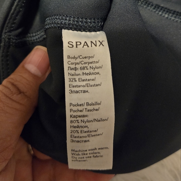 Spanx By Sara Blakely Leggings Women's Size M Color Green - Picture 10 of 10